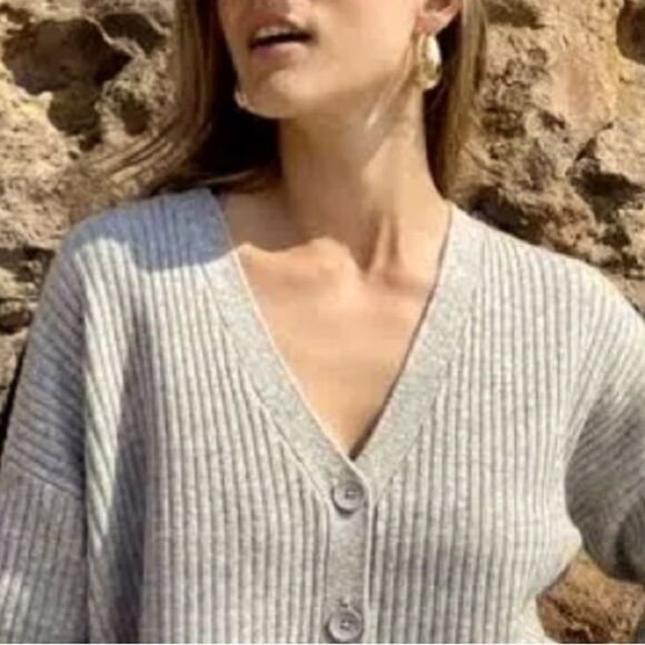 NWT 27 Miles Malibu Leila Wool Cashmere Cardigan Tan/Black XS - Picture 3 of 14